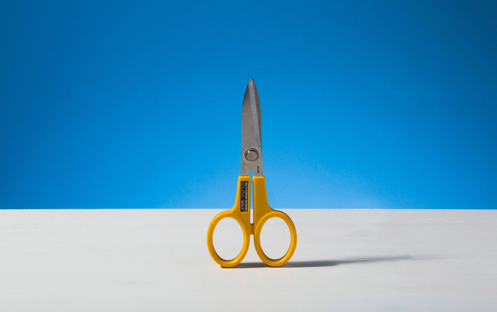 Large Yellow Olfa Serrated Blade Scissors