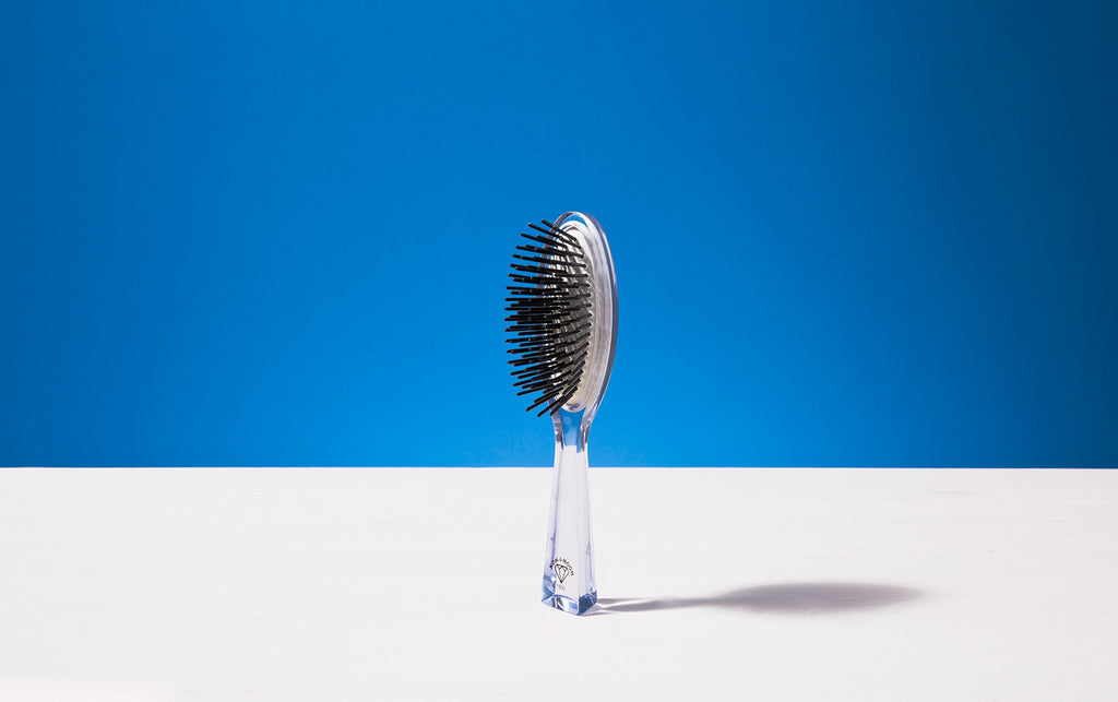 Travel hair brush, Transparent