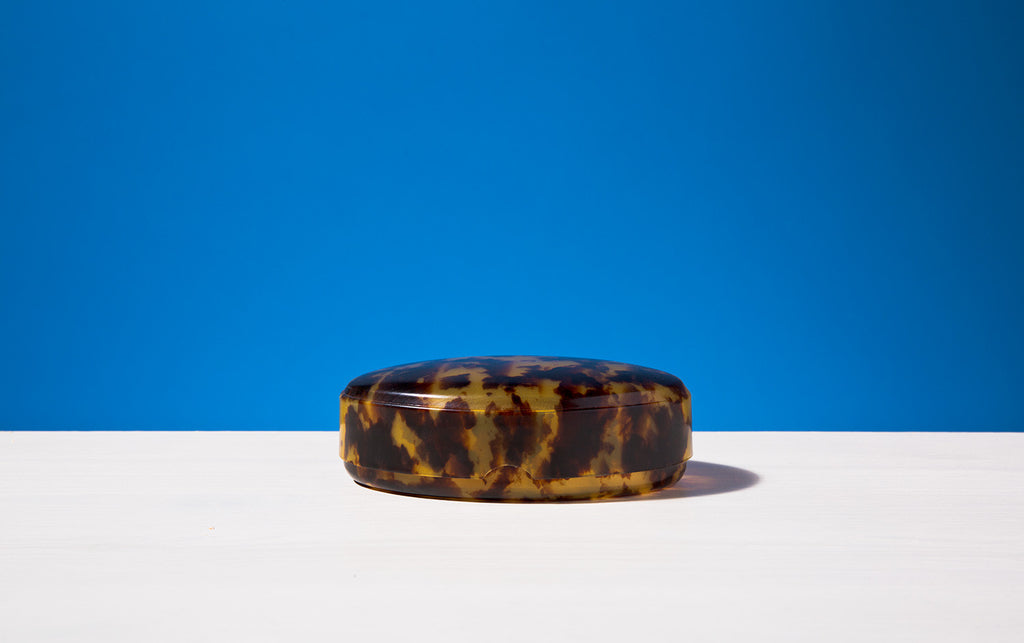 Tortoise Shell Large Celluloid Trinket Box