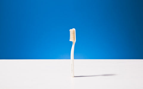 Broad Toothbrush, Ivory colour, Natural bristles