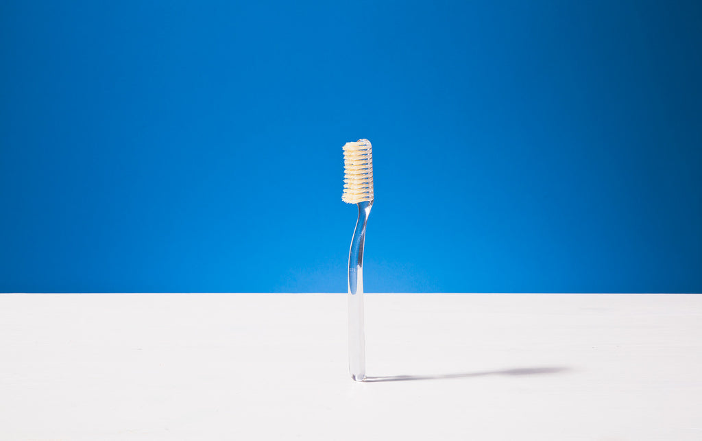 Broad Toothbrush, Transparent, Natural bristles