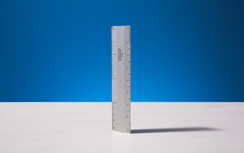 Silver wide Imperial Scale Ruler